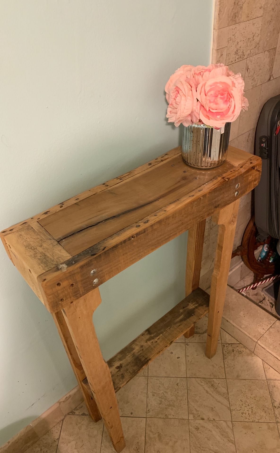 Wood rustic entry table