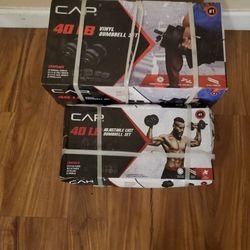 2 40lb Dumbell Sets 80lbs Total 