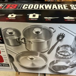 Stainless Steel Cookware 13 Pieces Set 