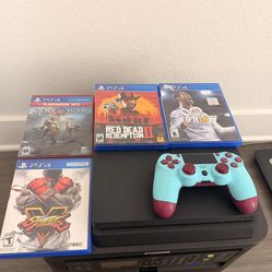 PS4  + Controller + 4 Games – $150