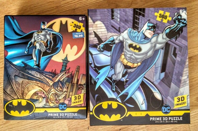 Two Brand New Sealed In Box Batman 3D Puzzles