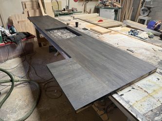Butcher Block Countertop with Stain