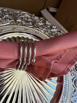 Silver Spiral Napkin Ring Set Of 10