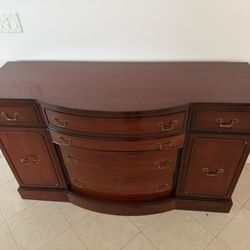 mahogany bow-front sideboard, server, or buffet credenza 