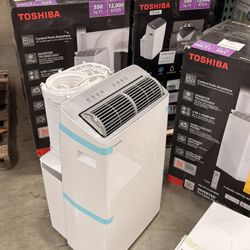 Toshiba 12,000 BTU DUO Smart Portable Inverter AC Cools up to 550 Sq. Ft. w/ Heater, Remote, Sleep Mode, WiFi Enabled, in White
