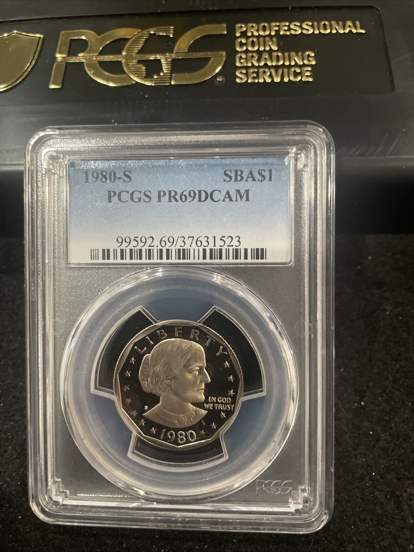 1980 S Gem Proof Susan B Anthony Dollar Graded At PR69 With A Deep Cameo U-1