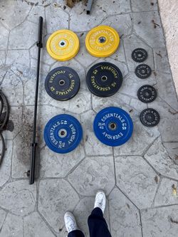 Plate Set + Olympic Barbell