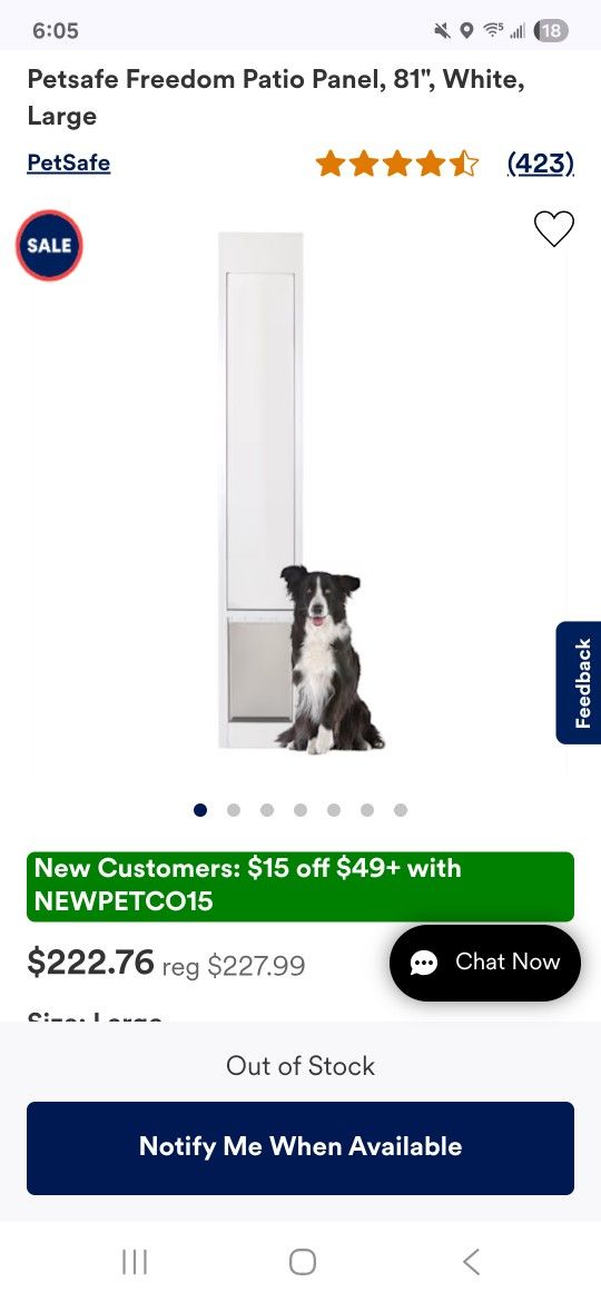 PetSafe Doggy Door For Sliding Glass Door 