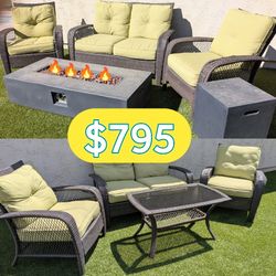 Patio Furniture with Fire Table