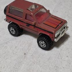 Vintage 1987 Matchbox Diecast 1/57 Scale Brown Ford Bronco II w/ Sunroof HTF VG