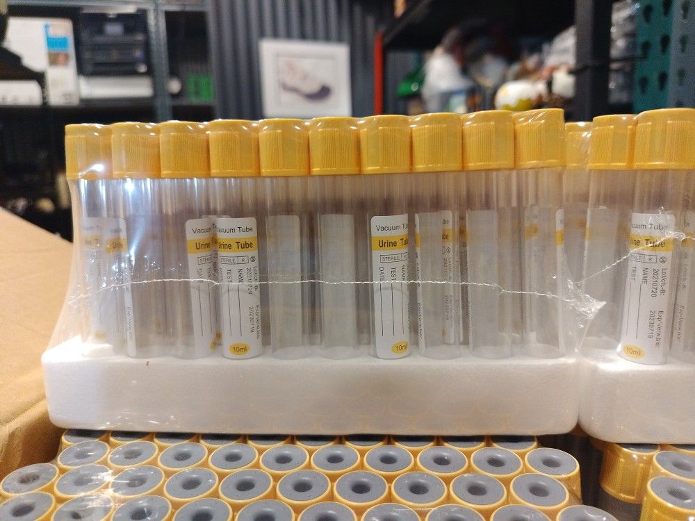 1200 Piece Case Of 10 ML Vacuum Tube Urine Tubes