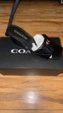 COACH EMMA QUILTED WEDGES