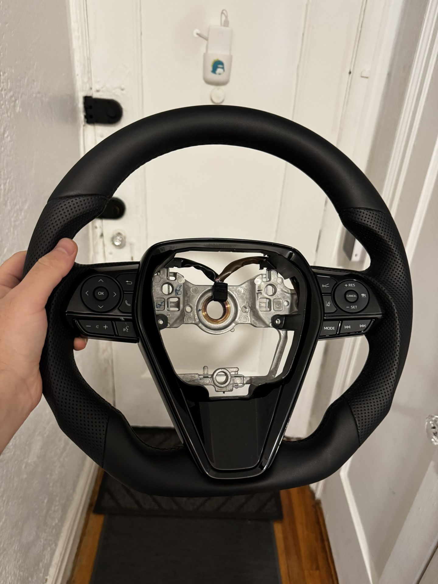 Toyota 2018-2024 Model Custom Steering Wheel (Black) Including Extra OEM Console