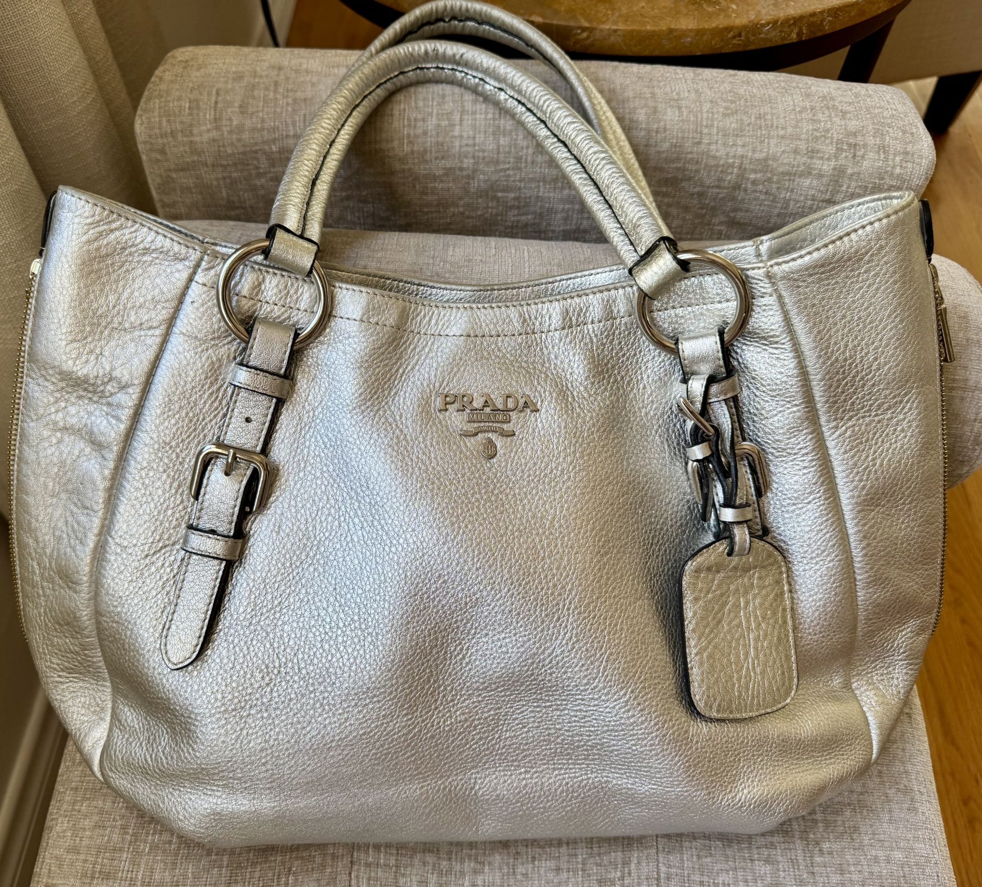 Women’s Silver Prada Purse