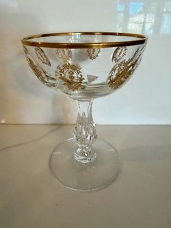 Set of 8 Vintage Tiffin Glass Champagne Glasses