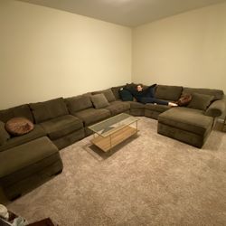 Huge 7-Piece Macy’s Sectional Modular Sofa Couch Set