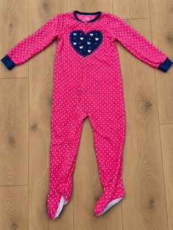 Girls’ Pink Footed Pajamas – Size 4T 💗