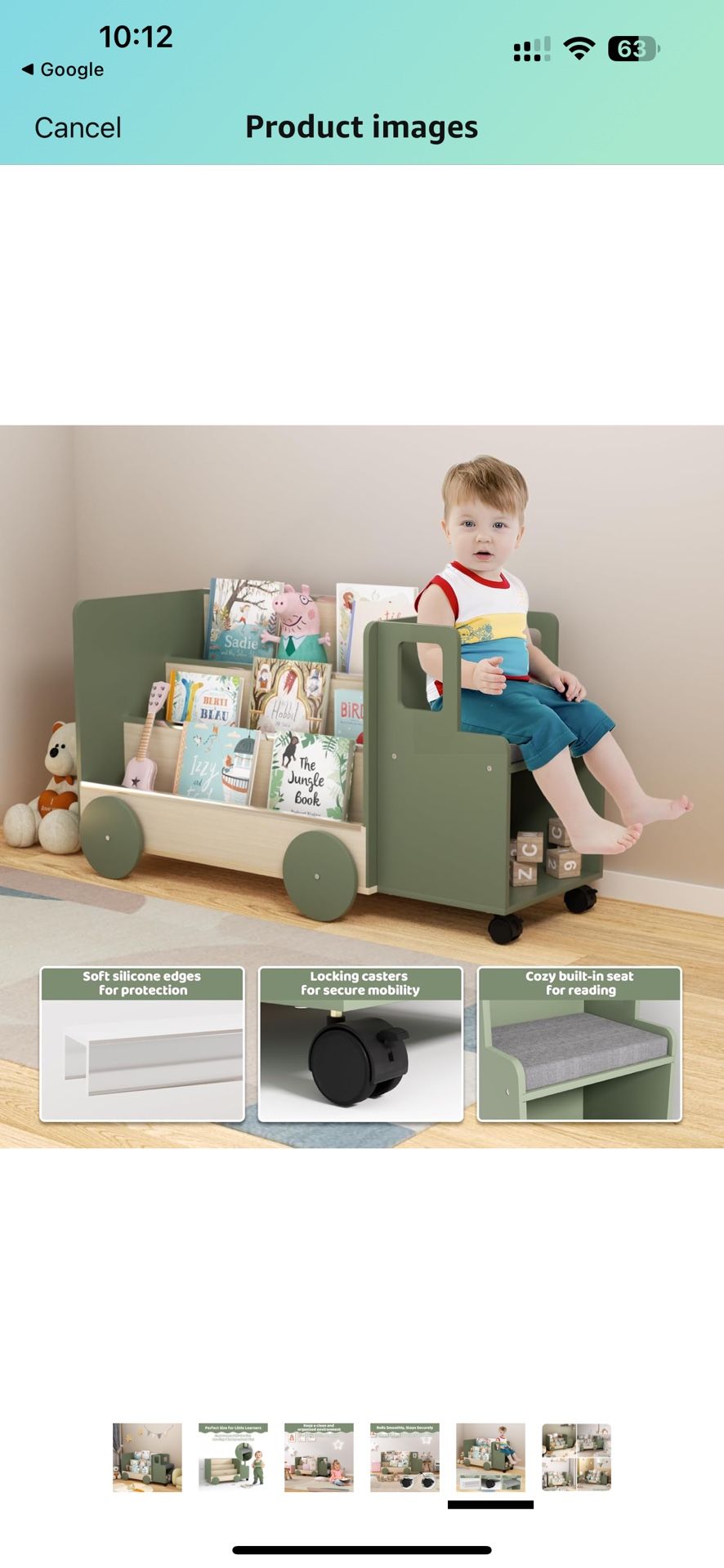 Brand New Montessori Bookshelf With Seat For Toddler