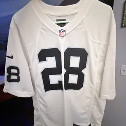 Josh Jacob’s Away White Raiders Jersey 