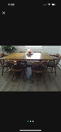 Oak Kitchen Table With Chairs Dining Room