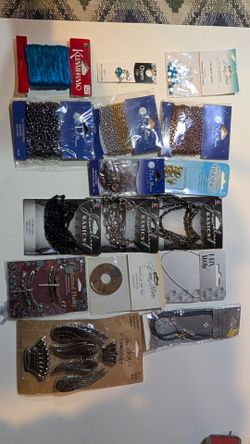 MOVING SALE- Blue moon chains and findings lot