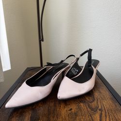 Christian Soriano - beige kitten heels with black bow