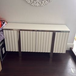 Mueble minimalista blanco y plateado!! Console 