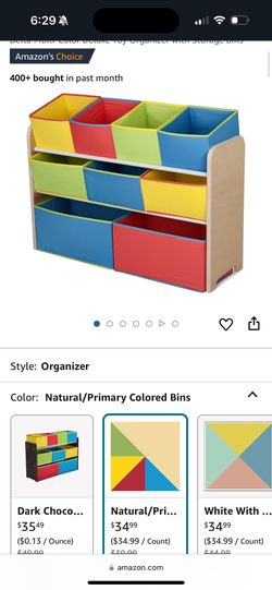Toy Organizers With Storage Bins