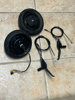 Electric scooter brakes, front wheel and rear motor (tested and working)