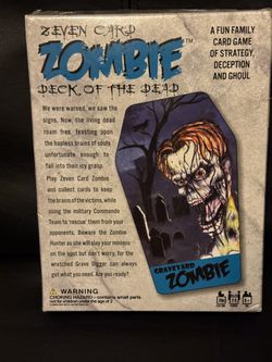 Zeven Card Zombie Deck of The Dead New Sealed Card Game Age 9+