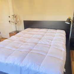 Platform bed (queen) frame and mattress