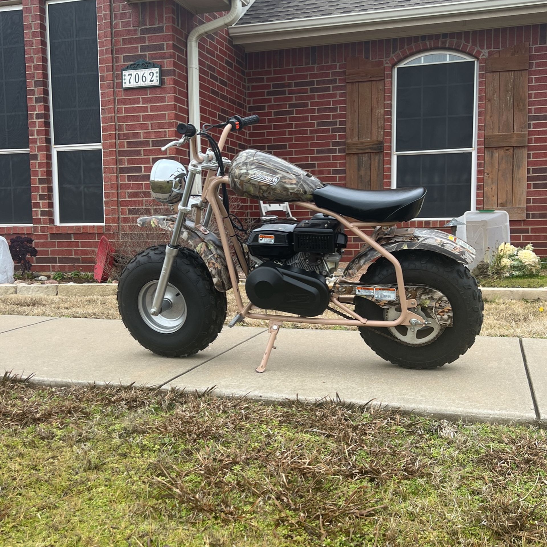 NEW COLEMAN CT200U-EX REAL TREE CAMO MINI BIKE