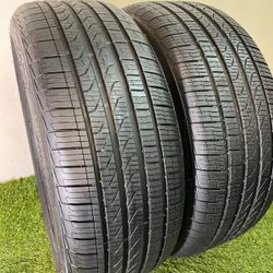 W116  225 40 19 93Y  Pirelli Cinturato P7 Run Flat  2 Used Tires 90% Life 