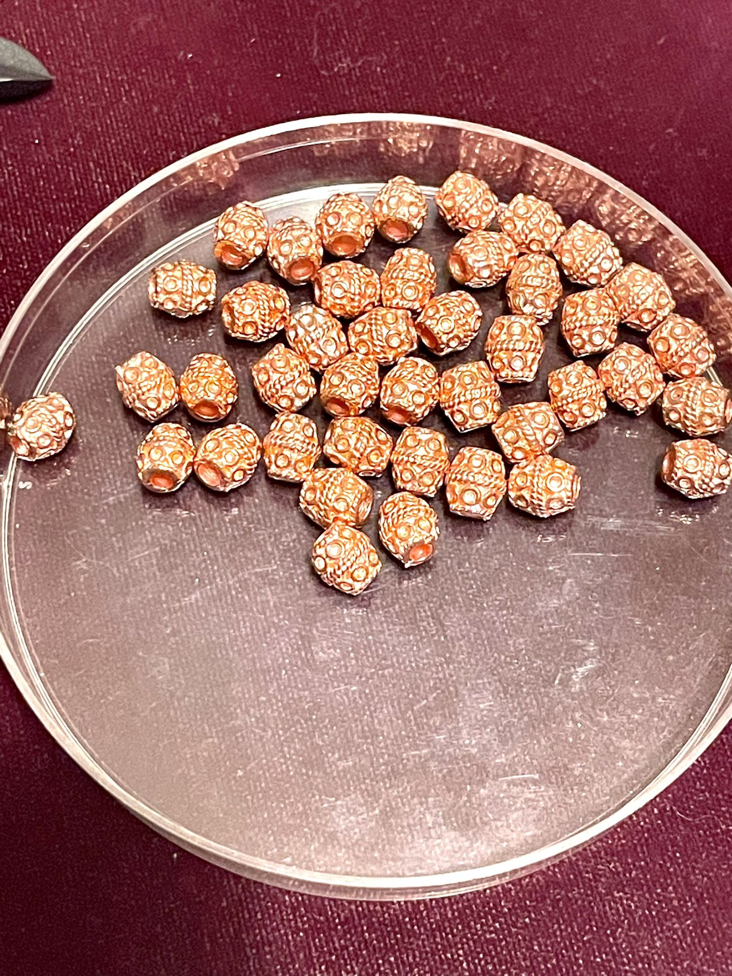 Lot Of Fancy Copper Metal Beads