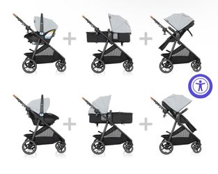 Evenflo- Shyft Intuiti Travel System Featuring LiteMax NXT with SensorySoothe