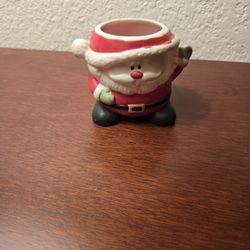Santa Claus Ceramic Candel Holder