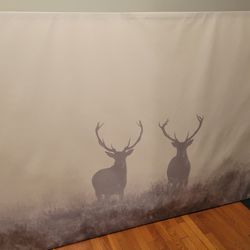 Large IKEA Deer In Fog canvas poster 
