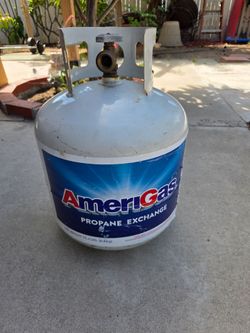 Empty propane tank
