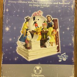 Disney Classics Volume I Musical Snow Globe and Bookend
