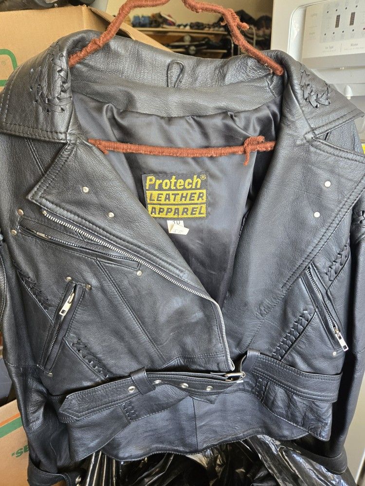 Leather Female Women Riding jacket