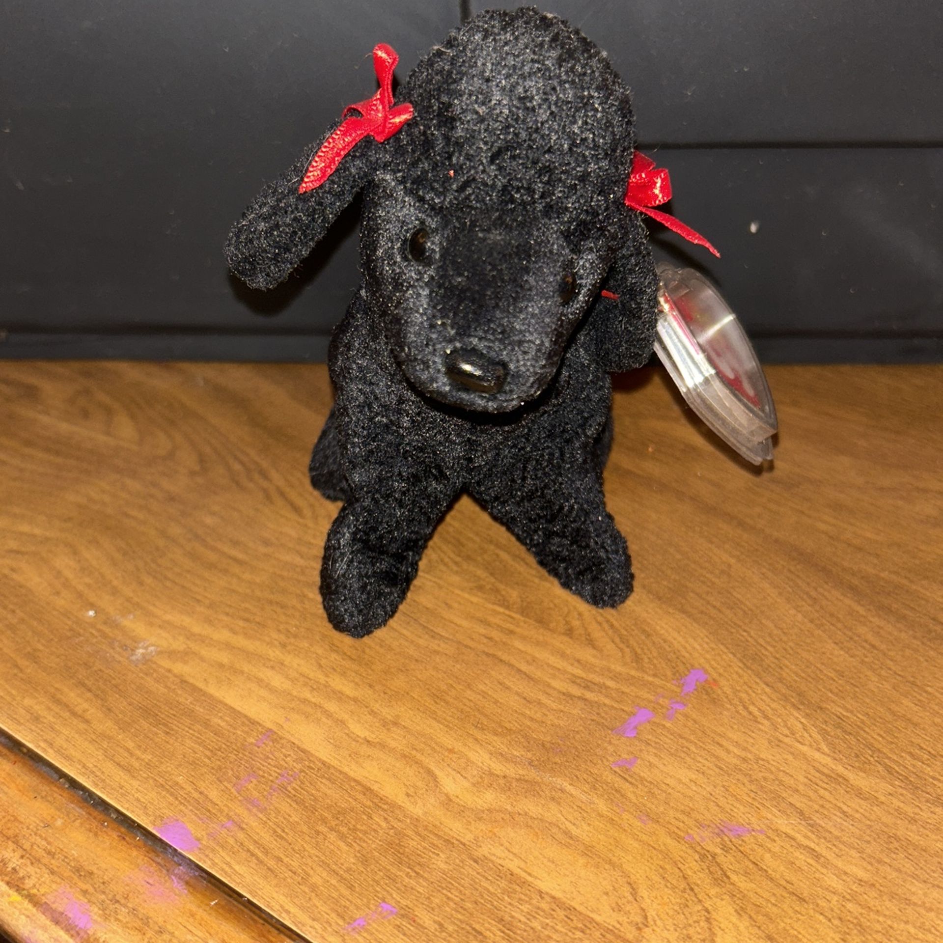 Black Poodle Dog Beanie Baby