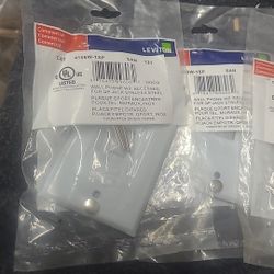 Lot Of 5 Leviton 4108w-1sp Wallphone Jack