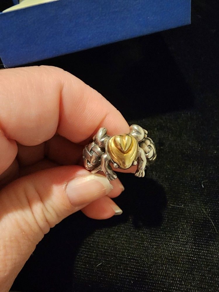 Saint By Sarah Jane 18K Sterling Frog Ring (A90)
