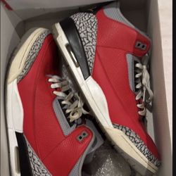 Jordan Retro 3 Red Cement Size 11.5 Og All 