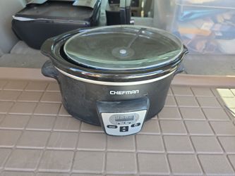 Chefman Digital Slow Cooker with Glass Lid