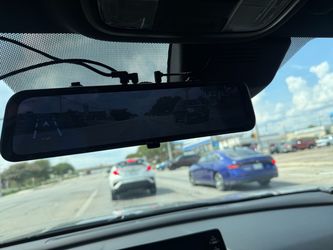 Rear view camera front and rear camera with dash cam recording