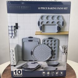 Country Kitchen 10 Pieces Baking Pans Set.
