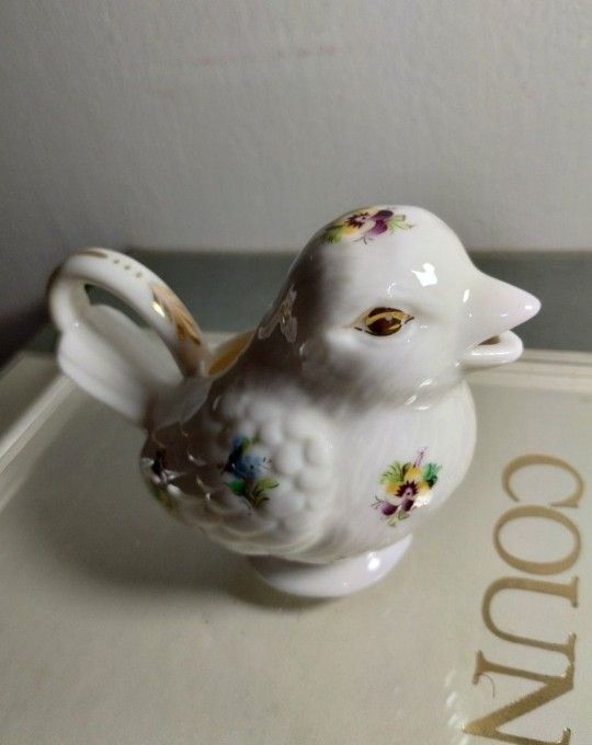 GRACES TEAWARE BIRD  SPARROW CREAMER 4.5"×3"