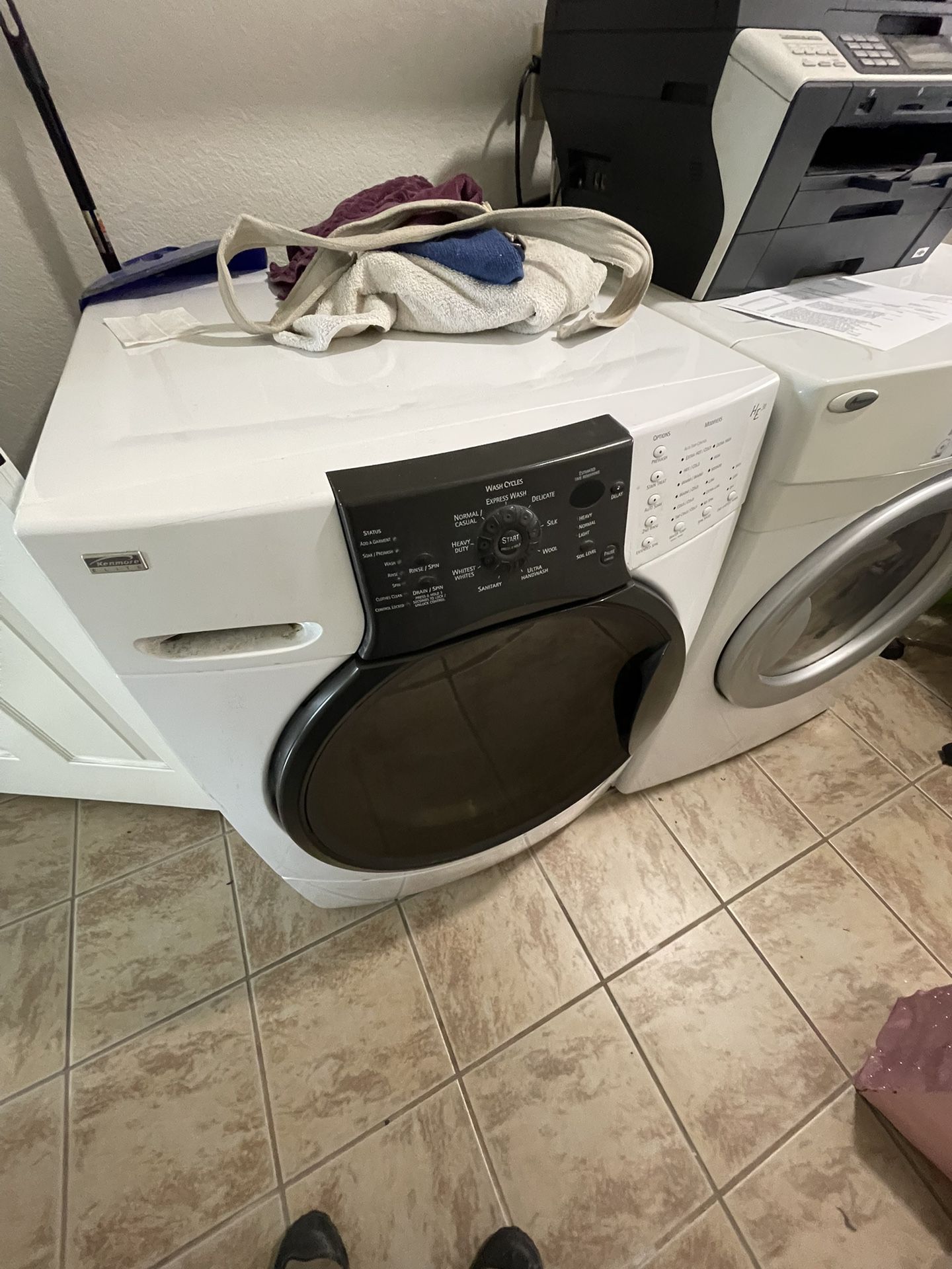Washer KENMORE ELITE HE3t 4 0 cu ft front load king size capacity