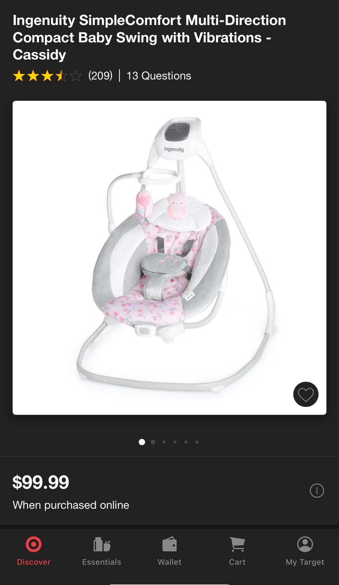 Infant Swing Great Condition